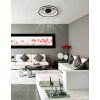 Gatian Ventilateur de plafond lumineux Luminaires Globo Lighting LED Noir, 1 lumière, Télécommandes