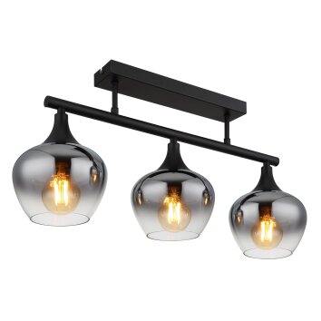 Maxy Plafonnier Luminaires Globo Lighting Noir, 3 lumières