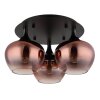 Maxy Plafonnier Luminaires Globo Lighting Chrome, Noir, 3 lumières