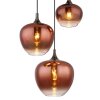 Maxy Suspension Luminaires Globo Lighting Chrome, Noir, 3 lumières