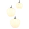 Maxy Suspension Luminaires Globo Lighting Chrome, Blanc, 3 lumières