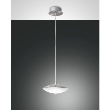 Suspension Fabas Luce Spiny LED Nickel mat, 1 lumière