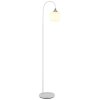 Maxy Lampadaire Luminaires Globo Lighting Chrome, Blanc, 1 lumière