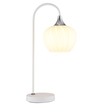 Maxy Lampe à poser Luminaires Globo Lighting Chrome, Blanc, 1 lumière