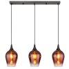 Lavus Suspension Luminaires Globo Lighting Chrome, Noir, 3 lumières