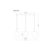 Lavus Suspension Luminaires Globo Lighting Chrome, Noir, 3 lumières