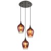 Lavus Suspension Luminaires Globo Lighting Chrome, Noir, 3 lumières