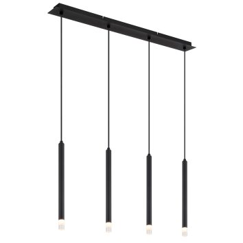 Blake Suspension Luminaires Globo Lighting Noir, 4 lumières