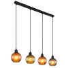 Zumba Suspension Luminaires Globo Lighting Noir, 4 lumières