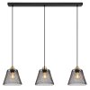 Baku Suspension Luminaires Globo Lighting Noir, 3 lumières