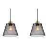 Baku Suspension Luminaires Globo Lighting Noir, 3 lumières