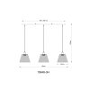 Baku Suspension Luminaires Globo Lighting Noir, 3 lumières