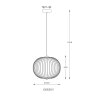 Galway Suspension Luminaires Globo Lighting LED Nickel mat, 1 lumière