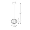 Galway Suspension Luminaires Globo Lighting LED Nickel mat, 1 lumière