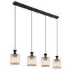 Jordana Suspension Luminaires Globo Lighting Noir, 4 lumières