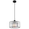 Jordana Suspension Luminaires Globo Lighting Noir, 1 lumière