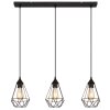 Zachary Suspension Luminaires Globo Lighting Noir, 3 lumières