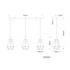 Zachary Suspension Luminaires Globo Lighting Noir, 3 lumières