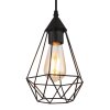 Zachary Suspension Luminaires Globo Lighting Noir, 1 lumière