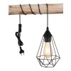 Zachary Suspension Luminaires Globo Lighting Noir, 1 lumière