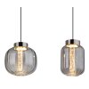 Fluoro Suspension Luminaires Globo Lighting LED Noir, 1 lumière