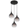 Olsen Suspension Luminaires Globo Lighting Noir, 3 lumières