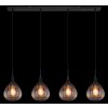 Olsen Suspension Luminaires Globo Lighting Noir, 4 lumières