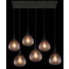 Olsen Suspension Luminaires Globo Lighting Noir, 6 lumières