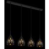 Hassan Suspension Luminaires Globo Lighting Noir, 4 lumières