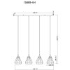 Hassan Suspension Luminaires Globo Lighting Noir, 4 lumières