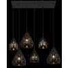 Hassan Suspension Luminaires Globo Lighting Noir, 6 lumières