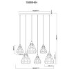 Hassan Suspension Luminaires Globo Lighting Noir, 6 lumières