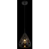 Hassan Suspension Luminaires Globo Lighting Noir, 1 lumière