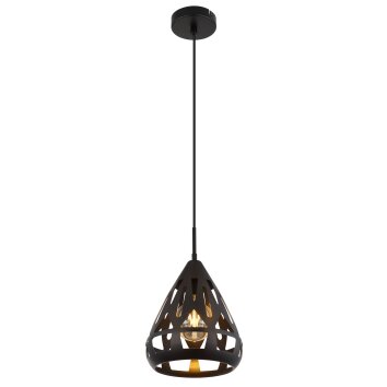 Hassan Suspension Luminaires Globo Lighting Noir, 1 lumière