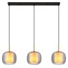 Lampigna Suspension Luminaires Globo Lighting Laiton, Noir, 3 lumières