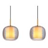 Lampigna Suspension Luminaires Globo Lighting Laiton, Noir, 3 lumières