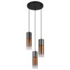 Annika Suspension Luminaires Globo Lighting Noir, 3 lumières