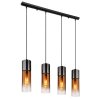 Annika Suspension Luminaires Globo Lighting Noir, 4 lumières