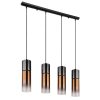 Annika Suspension Luminaires Globo Lighting Noir, 4 lumières