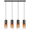 Annika Suspension Luminaires Globo Lighting Noir, 4 lumières