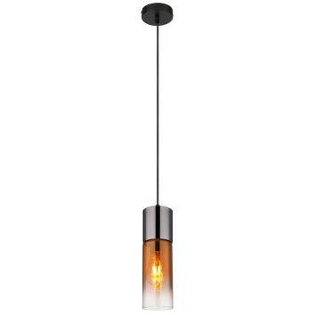 Annika Suspension Luminaires Globo Lighting Noir, 1 lumière