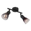 Satella Plafonnier, Spot de plafond, Applique murale, Spot mural Luminaires Globo Lighting Noir, 2 lumières