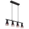 Satella Suspension Luminaires Globo Lighting Noir, 4 lumières