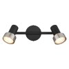 Mason Plafonnier, Spot de plafond, Applique murale, Spot mural Luminaires Globo Lighting Chrome, Noir, 2 lumières