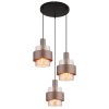 Milley Suspension Luminaires Globo Lighting Noir, 3 lumières