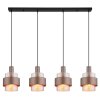 Milley Suspension Luminaires Globo Lighting Noir, 4 lumières