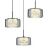 Fogsy Suspension Luminaires Globo Lighting LED Noir, 1 lumière