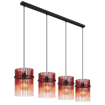 Gorley Suspension Luminaires Globo Lighting Noir, 4 lumières