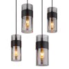 Scarfina Suspension Luminaires Globo Lighting Noir, 8 lumières