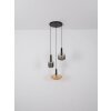 Valletta Suspension Luminaires Globo Lighting Noir, 3 lumières